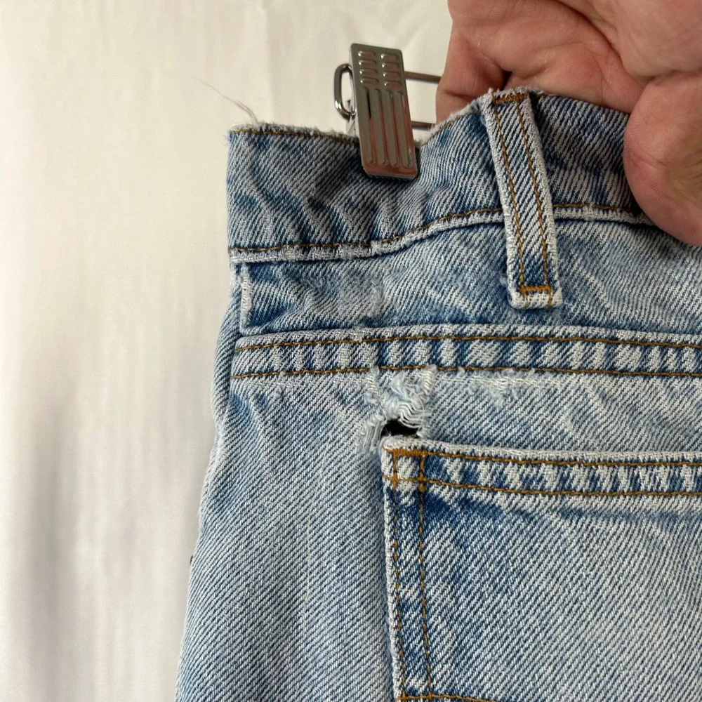 Levi's 550 Jeans Mens 36x30 Light Wash Orange Tab Relaxed Tapered Distressed